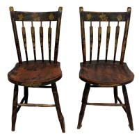 Pair of American Throwback Country Windsor Chairs