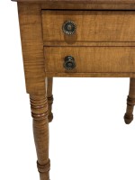 Antique Tiger Maple Drop Leaf Work Table