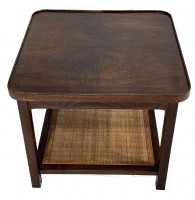Small Side Table with Burled Walnut Top