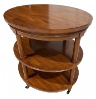 Three Tier Oval Wooden Occasional Table