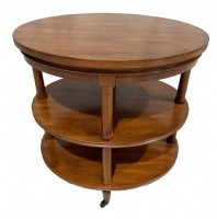 Three Tier Oval Wooden Occasional Table