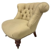 Curved Back Tufted Armchair