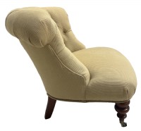 Curved Back Tufted Armchair