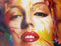 Abstract Woman's Face Painting