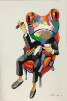 Abstract Frog On A Chair Painting