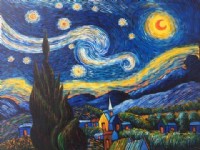 Abstract  Starry Night Painting