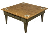 Vintage Arts and Crafts Painted Pine Coffee Table