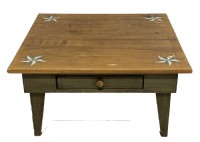 Vintage Arts and Crafts Painted Pine Coffee Table