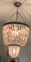 Carmen 18" Pink Beaded Chandelier