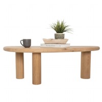 Rene' Free Form White Oak Coffee Table